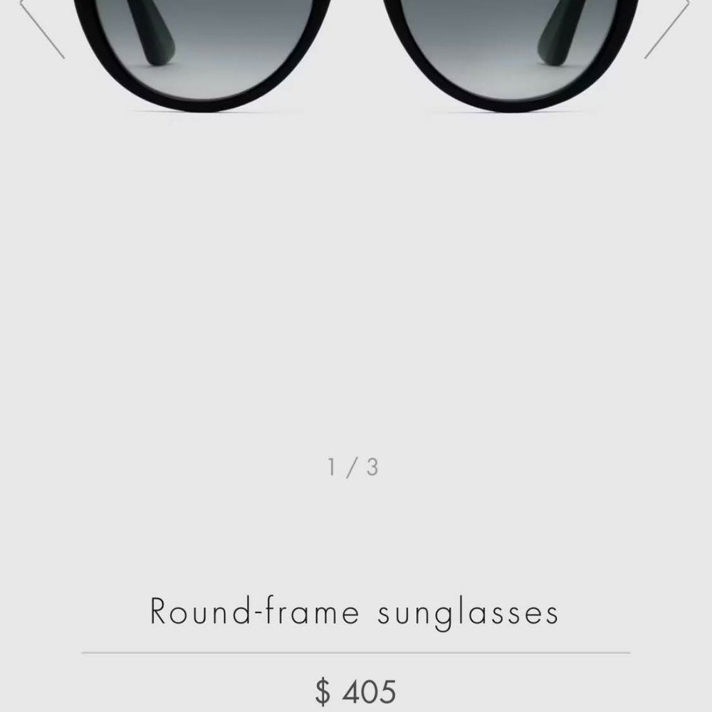 $405 round-frame Gucci Sunglasses, Men's listing, genuine